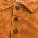 Texas Longhorns floral Hawaiian polo size M