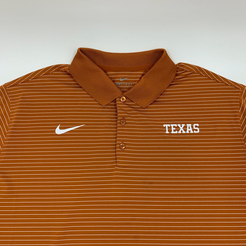 Burnt Orange pin stripe Nike Longhorns Polo size 2XL