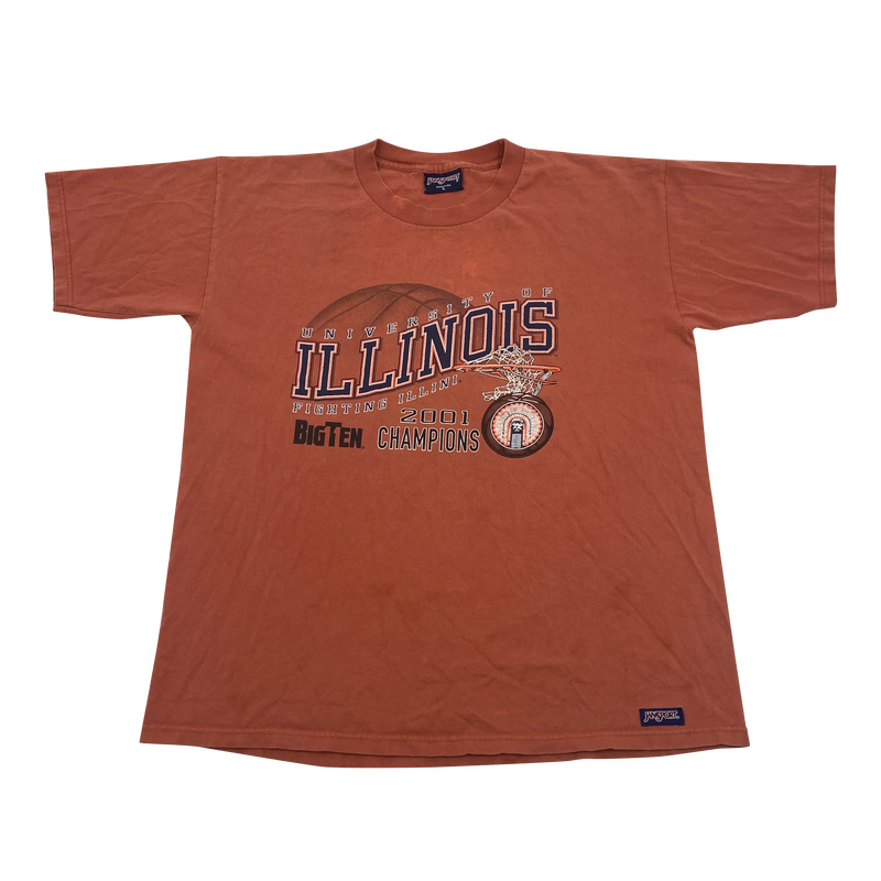 Illinois 2001 Big Ten Basketball Champs T-shirt Size L