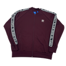 Maroon Adidas full zip track jacket size 2XL