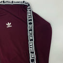 Maroon Adidas full zip track jacket size 2XL
