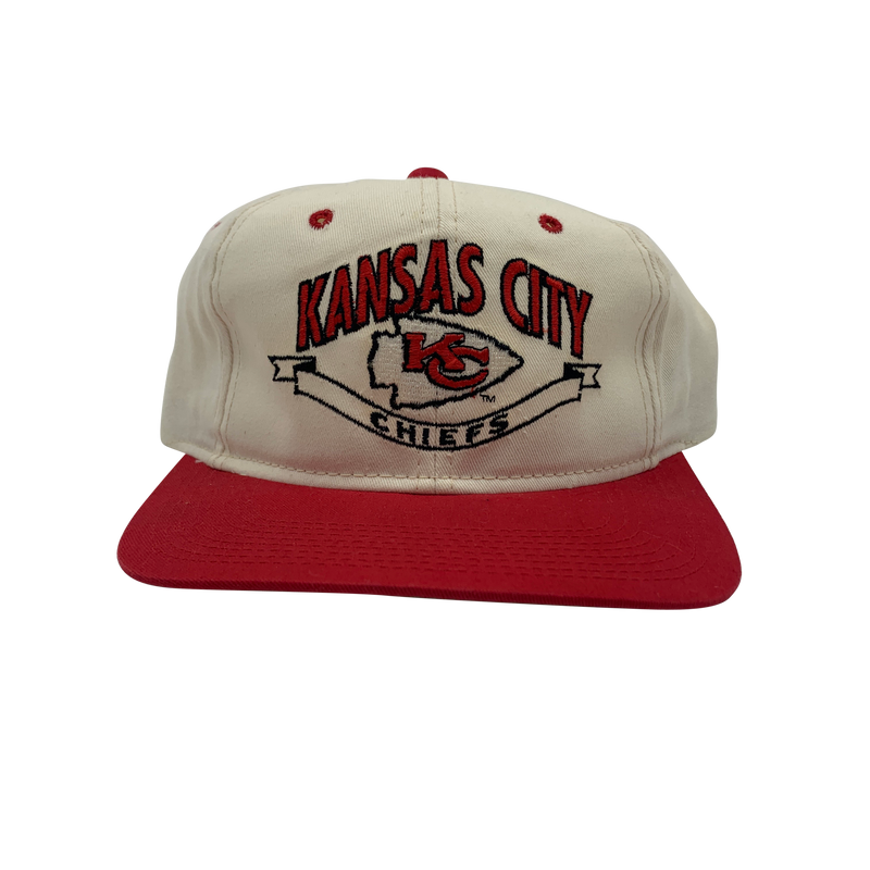 White & red KC Chiefs drew persons hat