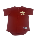 Vintage Houston Astros Button Up Jersey Size M Made In USA