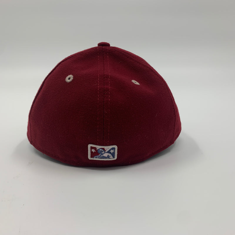 Maroon Round Rock Express Double R Fitted Hat