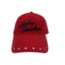 Women's Red Harley Davidson Studded  Hat