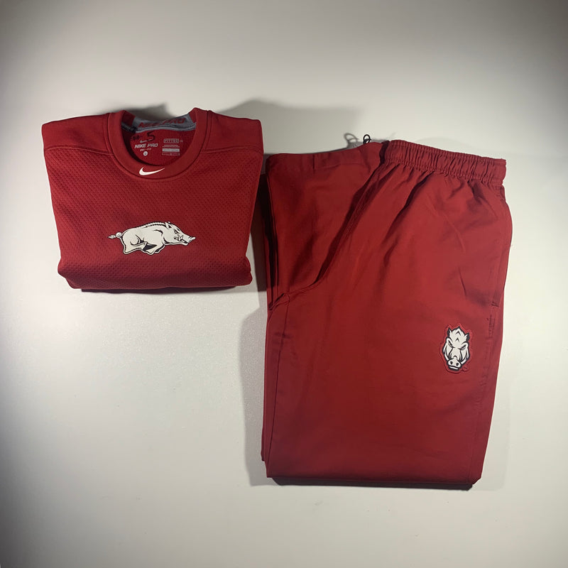 Nike Arkansas Razorbacks track suit size large