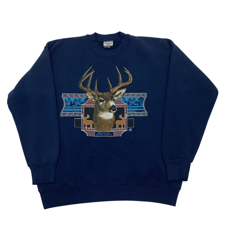 80s Whitetail Deer Sweatshirt Size L