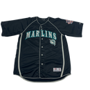 Black Florida Marlins button down jersey
