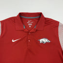 Red & Gray Nike Dri-Fit Arkansas Razorbacks Polo size L