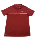 Red Nike Dri-Fit Arkansas Razorbacks Polo size L