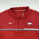 Red Nike Dri-Fit Arkansas Razorbacks Polo size L