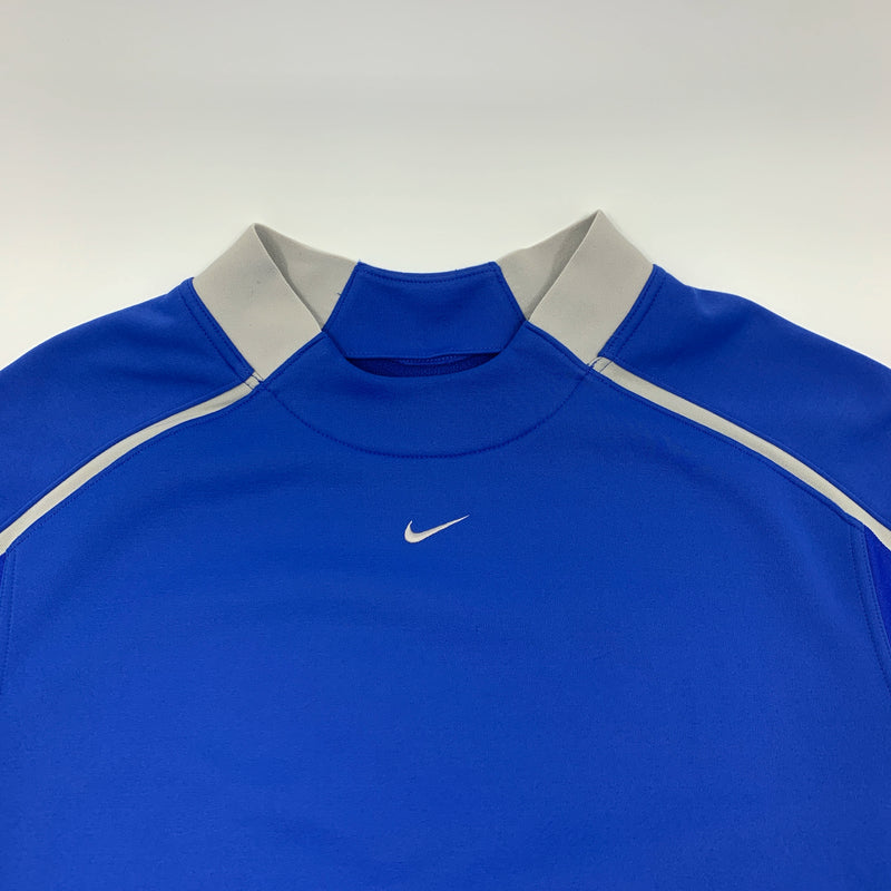 Blue Nike center Swoosh sweater Size XL