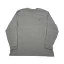 Long Sleeve Gray Carhartt Pocket Tee size XL Tall