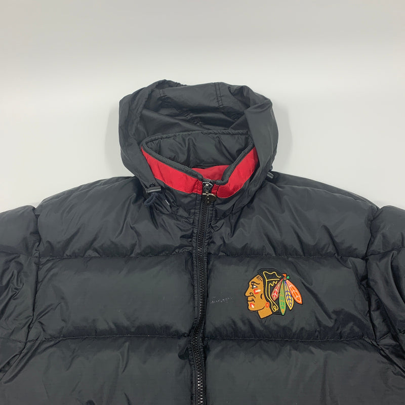 Black Hawks puffer jacket size XL