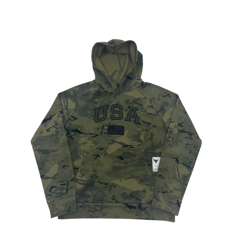 Youth Under Armour Project Rock USA Camo Hoodie