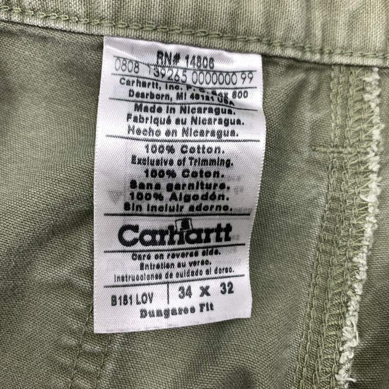 Green Carhartt B151 Pants Size 34x32