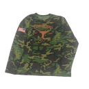 Long Sleeve Camo Nike Texas Longhorns USA Flag T-shirt Size XL