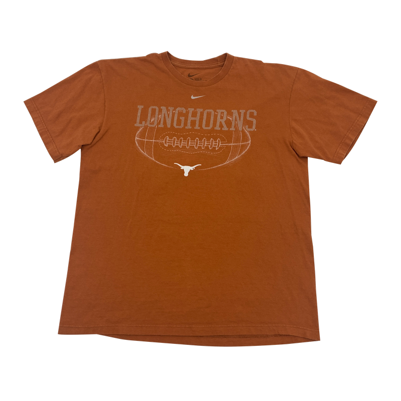 Nike Texas Longhorns Football Center Swoosh T-shirt Size L