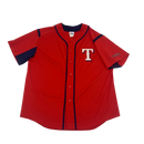 Red Texas Rangers Michael Young Jersey Size XL