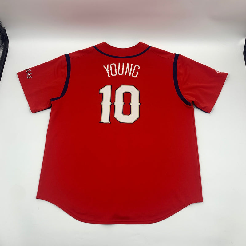 Red Texas Rangers Michael Young Jersey Size XL