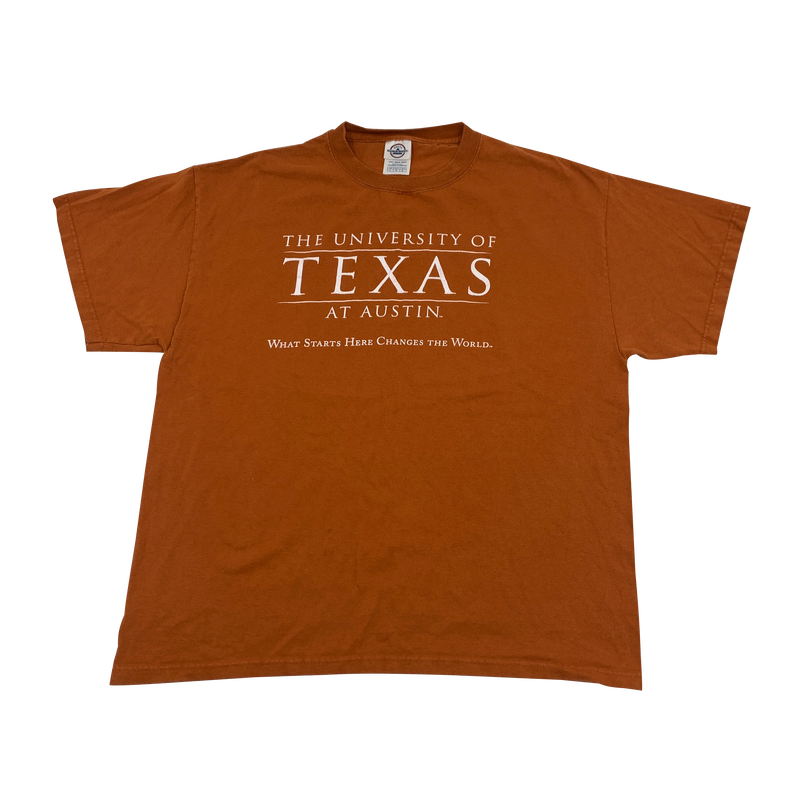 Texas Longhorns "What Starts Here Changes The World" T-shirt Size L