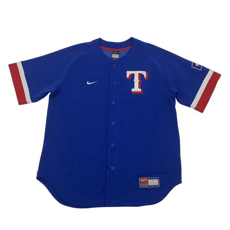 Texas Rangers button down Nike jersey