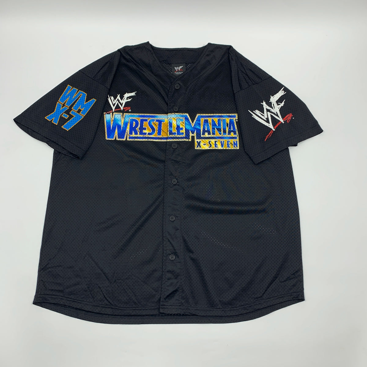 スポーツ選手 wwf91 WrestleMania X7 2001 Baseball Jersey Size XL