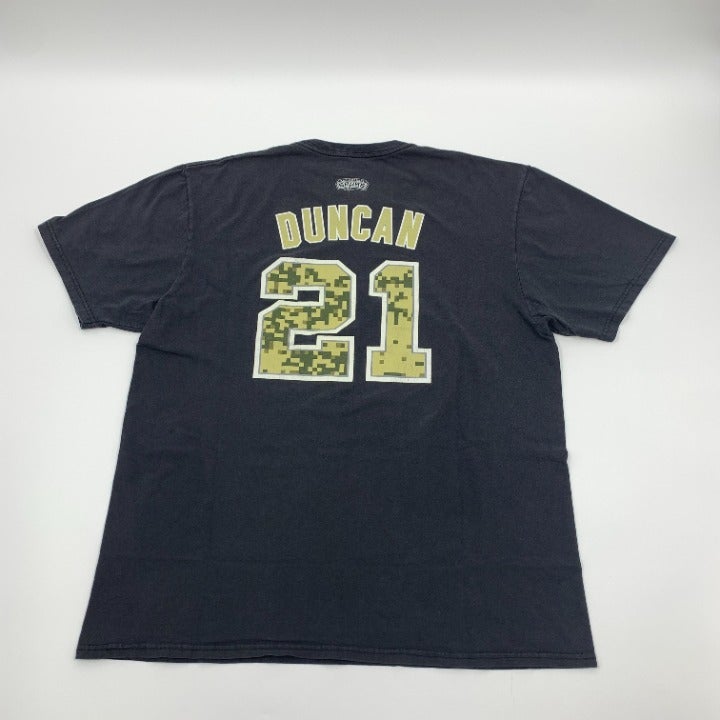 Adidas SA Spurs Tim Duncan Camo T-shirt Size XL