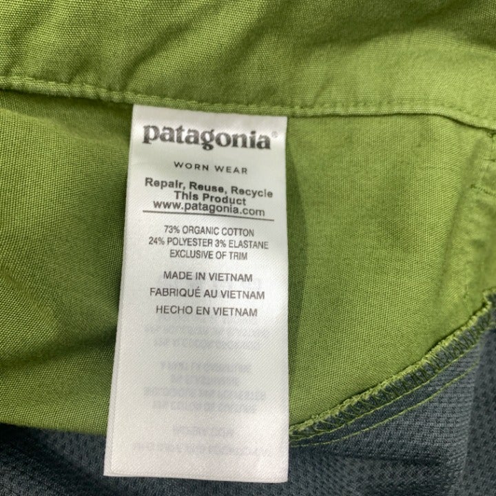 Green Patagonia Organic Cotton Shorts 36