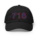 Red and Blue 716 Buffalo Area Code Champion Dad Hat
