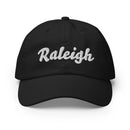Cursive Script Raleigh NC Champion Dad Hat