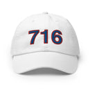 Red and Blue 716 Buffalo Area Code Champion Dad Hat