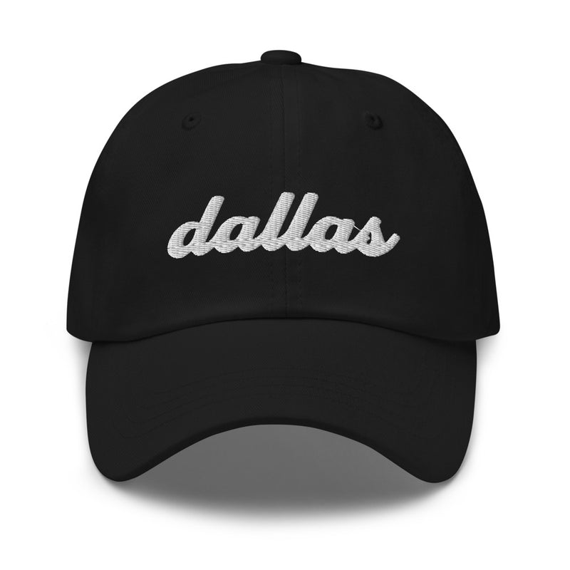 Cursive Dallas Texas Dad Hat