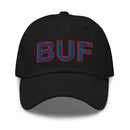 Blue and Red BUF Buffalo Airport Code Dad Hat