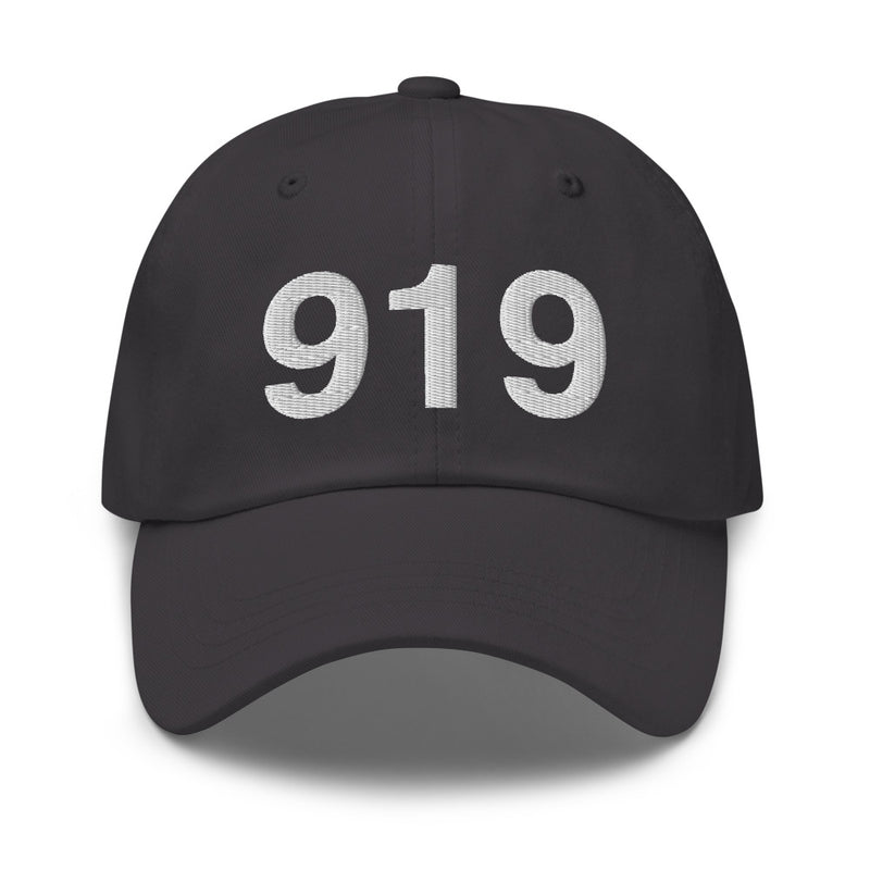 919 Raleigh NC Area Code Dad Hat