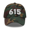 615 Nashville Area Code Dad hat