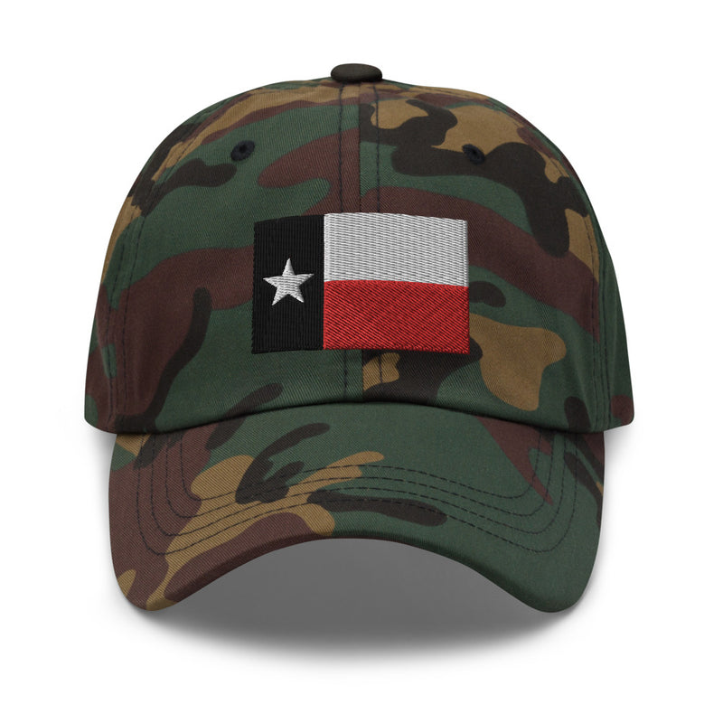 Black and Red Texas Flag Dad Hat