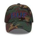 Blue and Red BUF Buffalo Airport Code Dad Hat