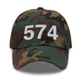 574 South Bend IN Area Code Dad Hat