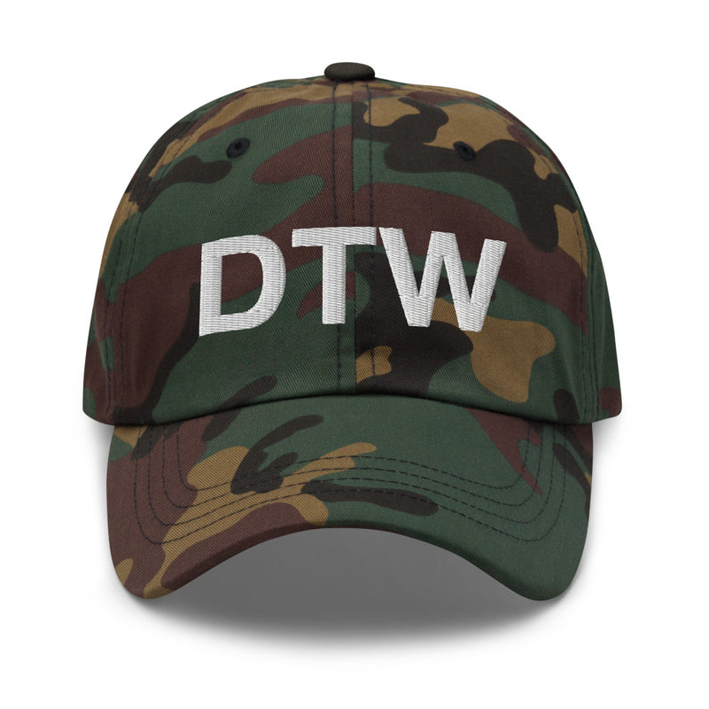 DTW Detroit MI Airport Code Dad Hat