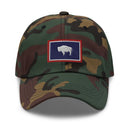 Wyoming Flag Dad Hat Merit Energy Logo
