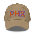 Orange and Purple PHX Phoenix Airport Code Dad Hat