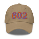 Orange and Purple 602 Phoenix Area Code Dad hat