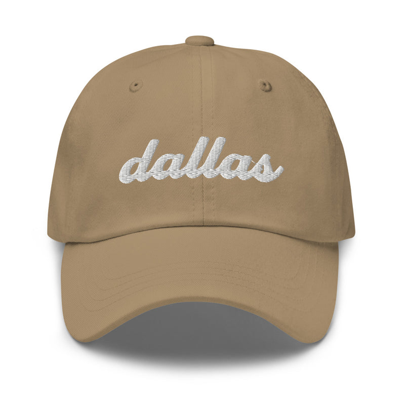 Cursive Dallas Texas Dad Hat