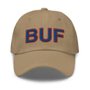 Blue and Red BUF Buffalo Airport Code Dad Hat