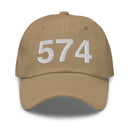574 South Bend IN Area Code Dad Hat