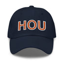 Navy and Orange HOU Houston Airport Dad Hat