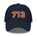 Navy and Orange 713 Houston Area Code Dad Hat