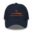 Navy and Orange Come And Take It Baseball Bat Dad Hat