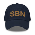 Navy/Green & Gold SBN South Bend Airport Code Dad hat